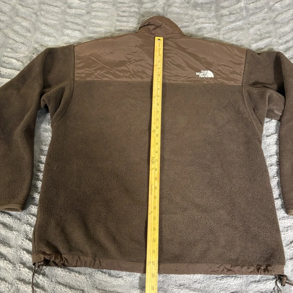 The North Face Denali Mens Large Brown Full Zip Fleece Jacket Mock Neck AQ302